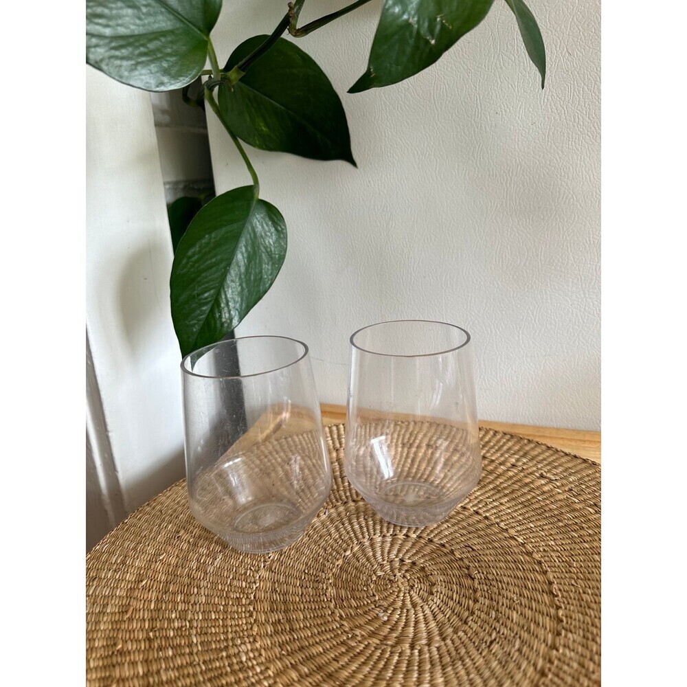 two Hard Plastic Drinking cups